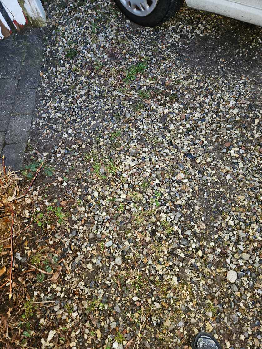 Vi skal have fjernet ca 1 kvm grus fra vores indkørsel.