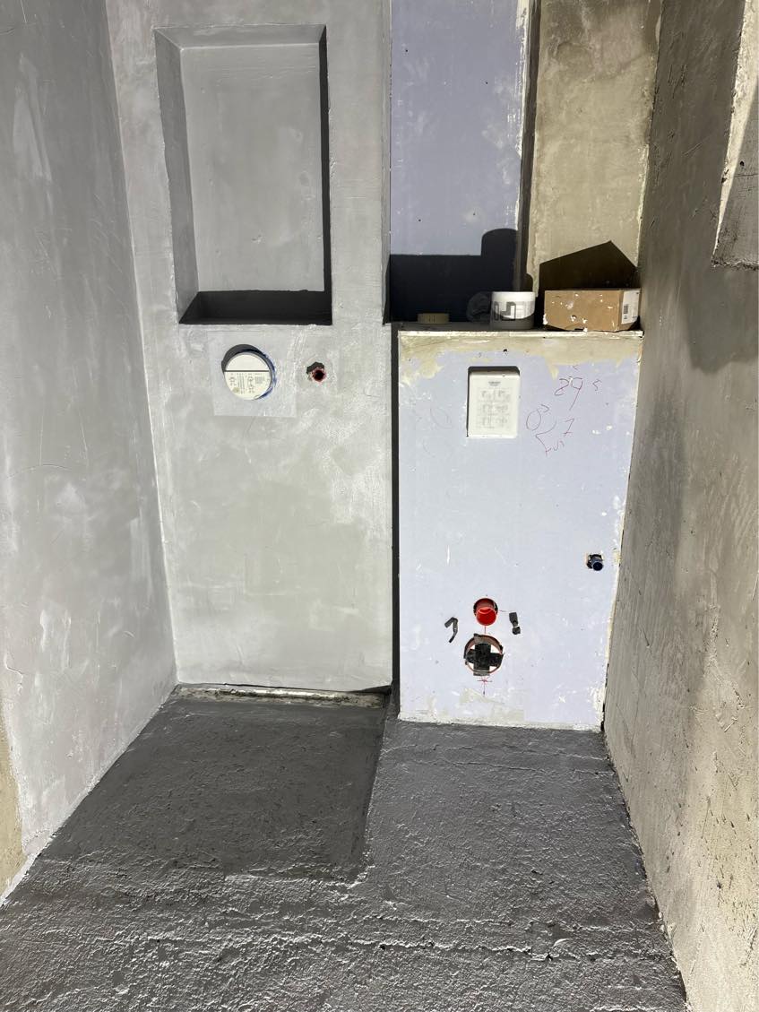 Påsætning af badeværelse fliser