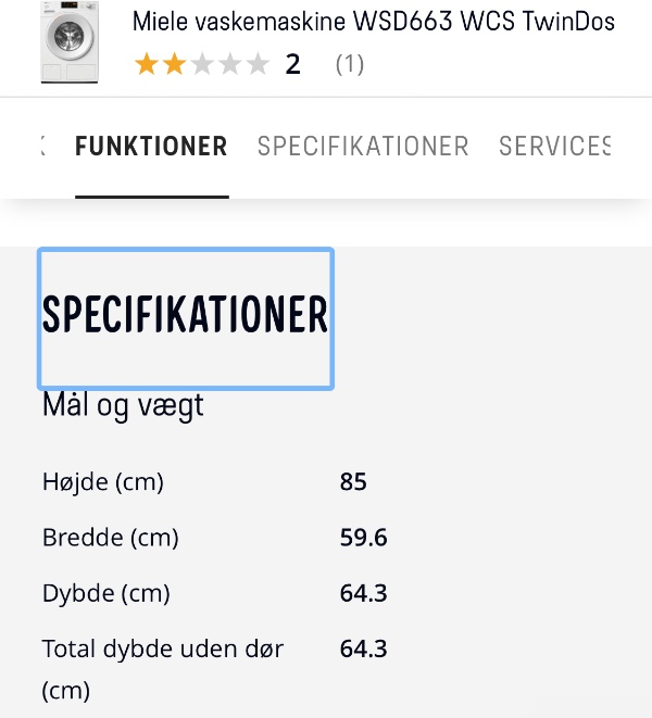 Montering af vaskemaskine