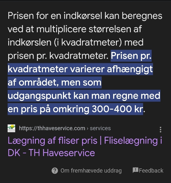 Lægning af fliser i indkørsel