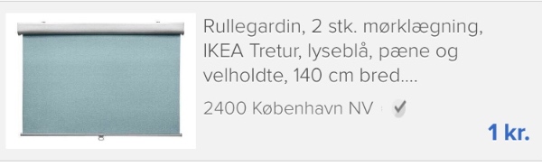 Opsætning af 2 Ikea rullegardiner (Tretur model)
