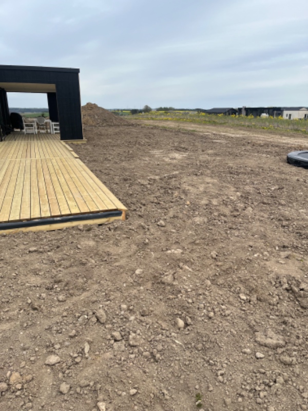 Fræsning af have 400 kvm, planere og gøres klar til rullegræs