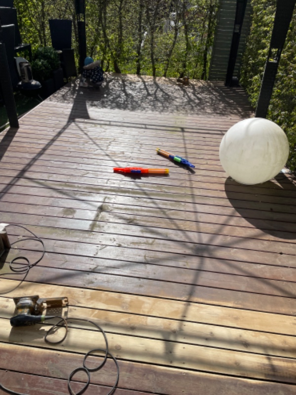 Slibning af træterrasse