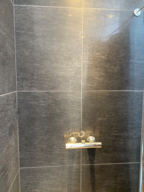 Monteret rainshowerbruser med blandingsbatteri