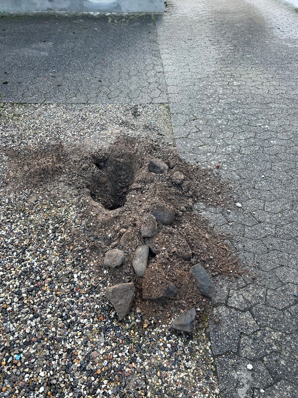 nedgravning til ladekabel