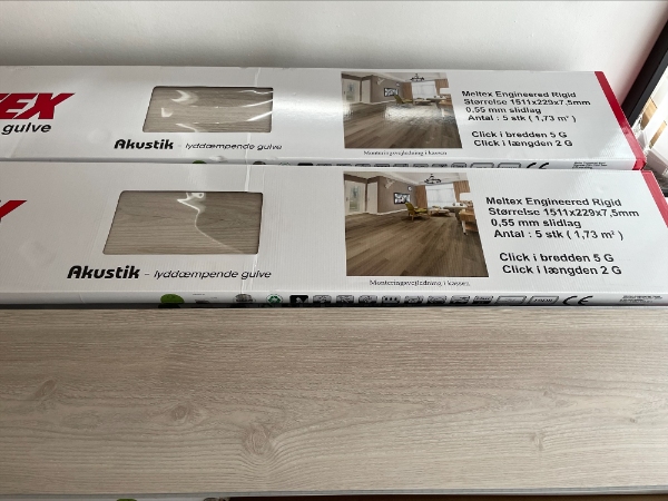 Pålægning af akustisk Laminatgulv med kork (28-30 juli)