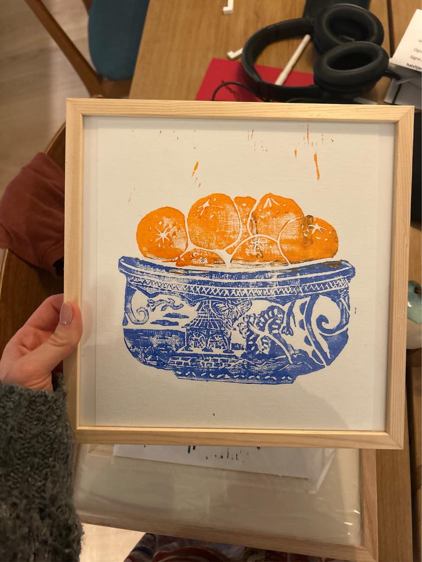 Hjælp til at hænge fire mindre billeder op