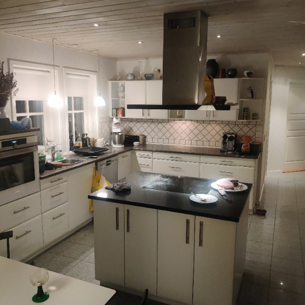 Udspartling, filt og maling af køkken alrum