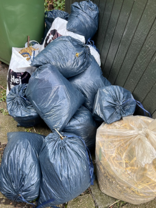 Afhentning af skrald (mest pap)