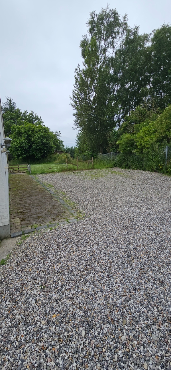 Fjerne ukrudt på gårdsplads