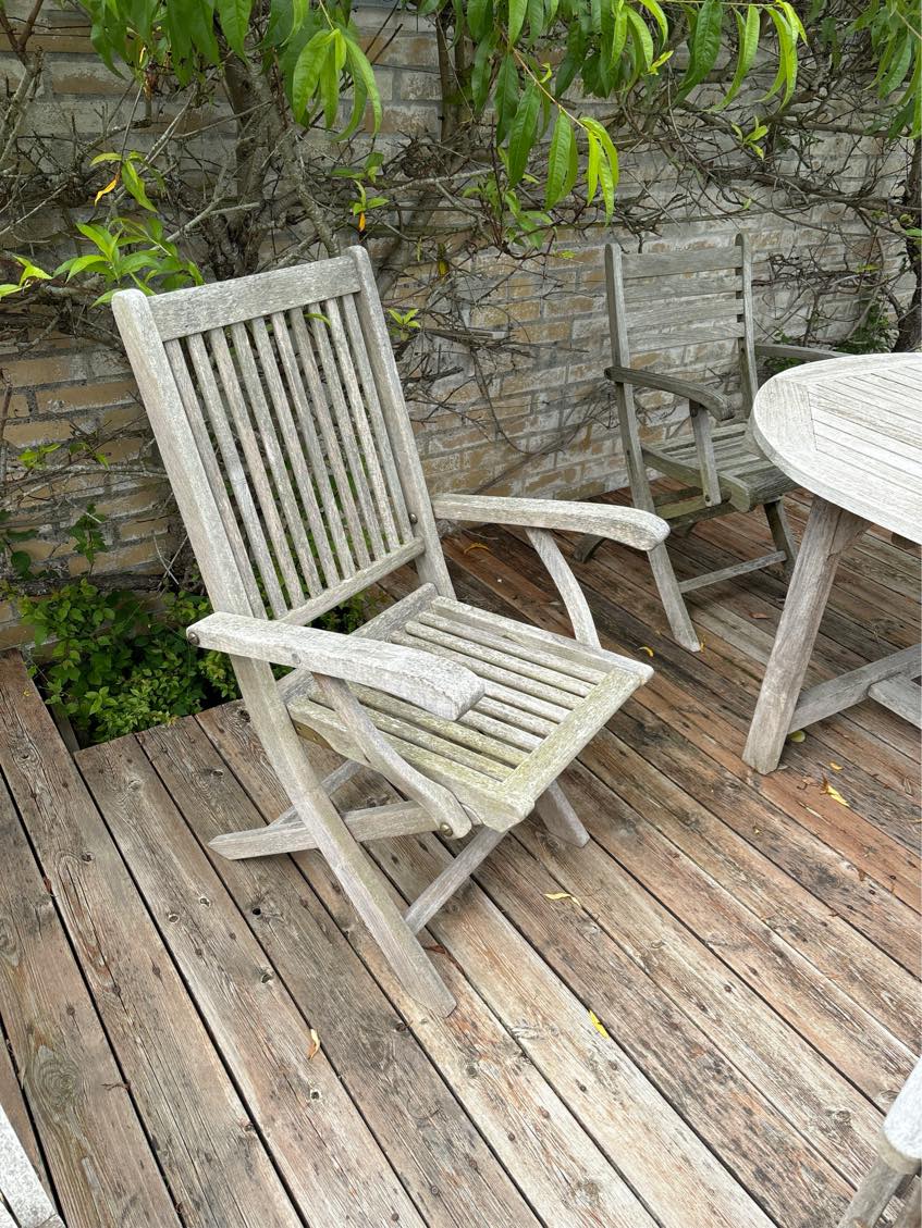 Slibe havemøbler teak
