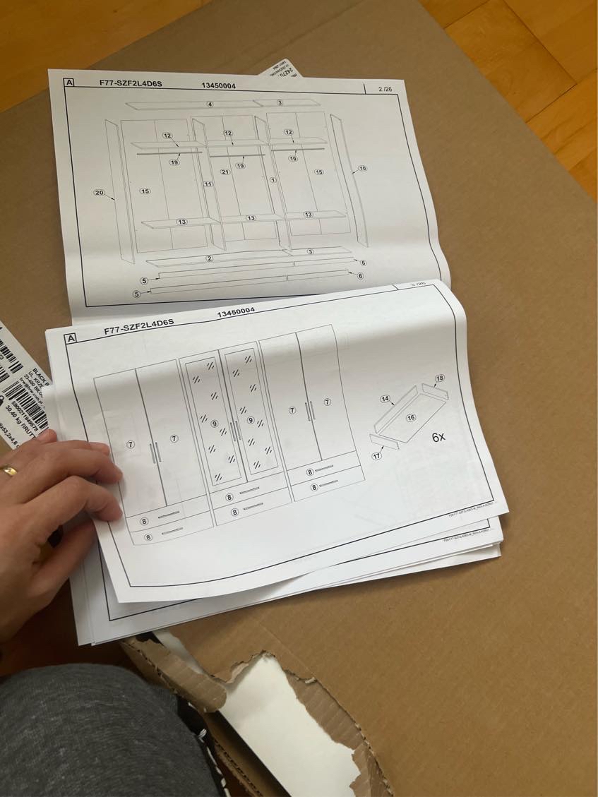 garderobeskab montering