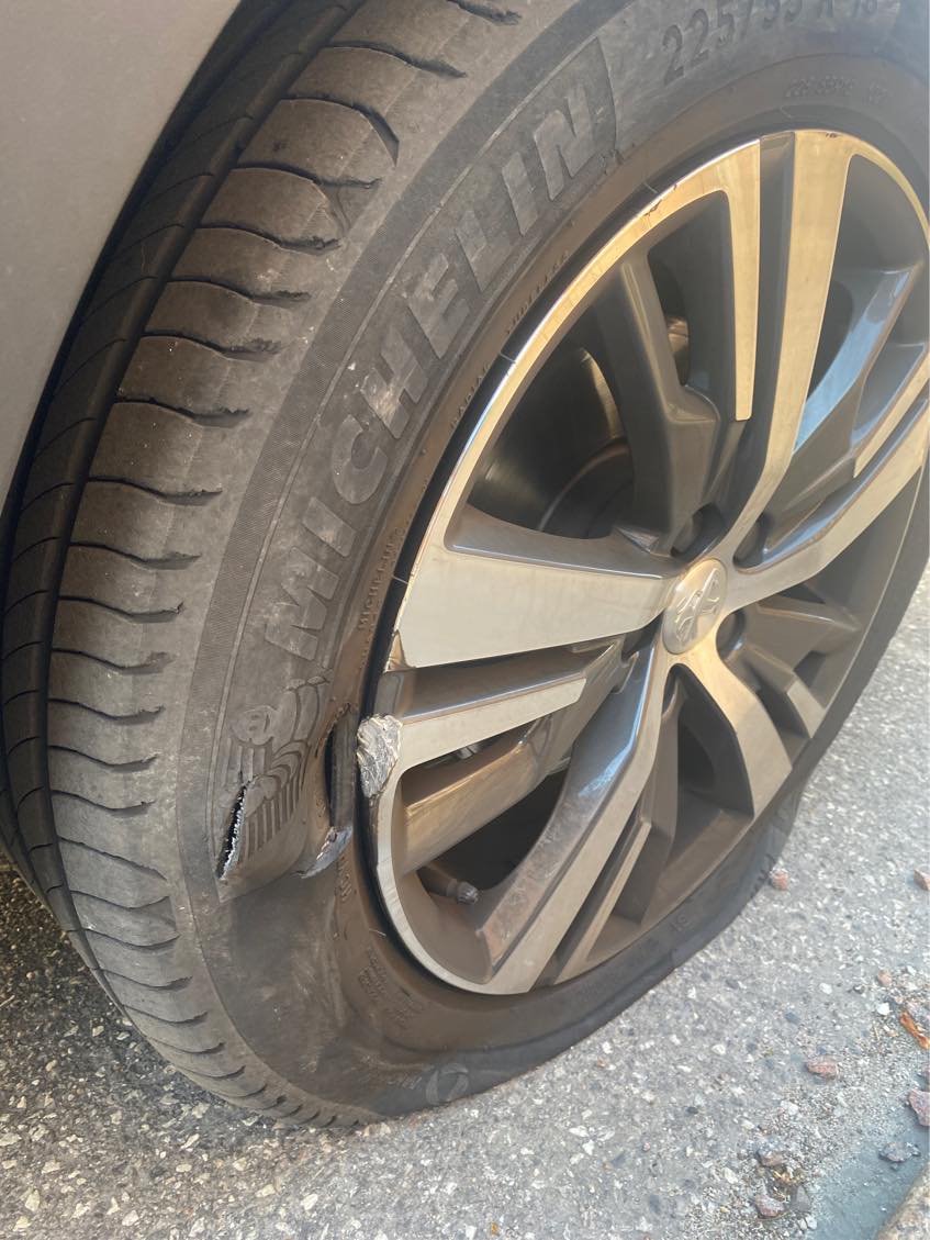 Hjælp til Punkteret dæk