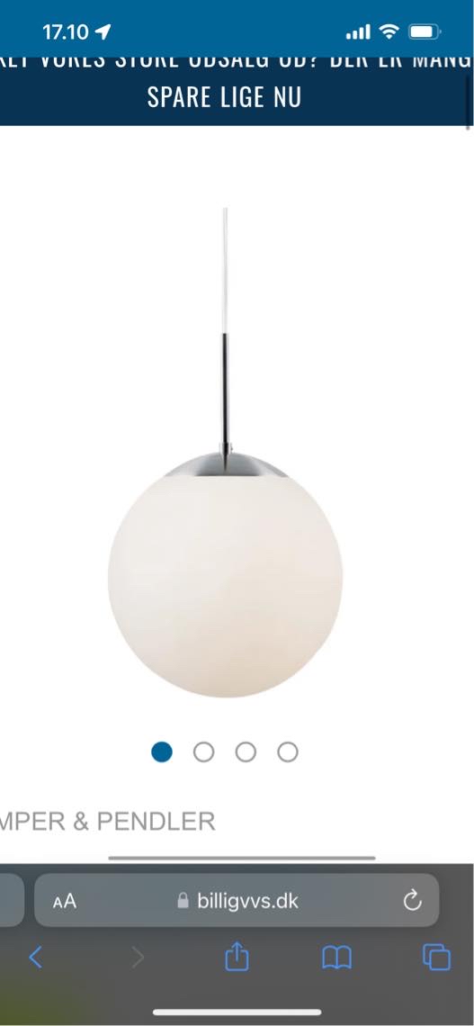 Hænge 2 lampe