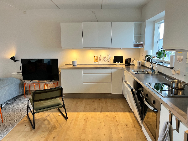 Male fraflytnings lejlighed på 3 rums - 66 m2 - vægge og lofte samt lister, toilet er det kun loft.