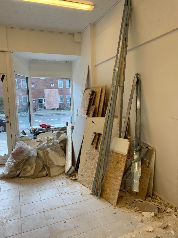 Afhentning af byggeaffald