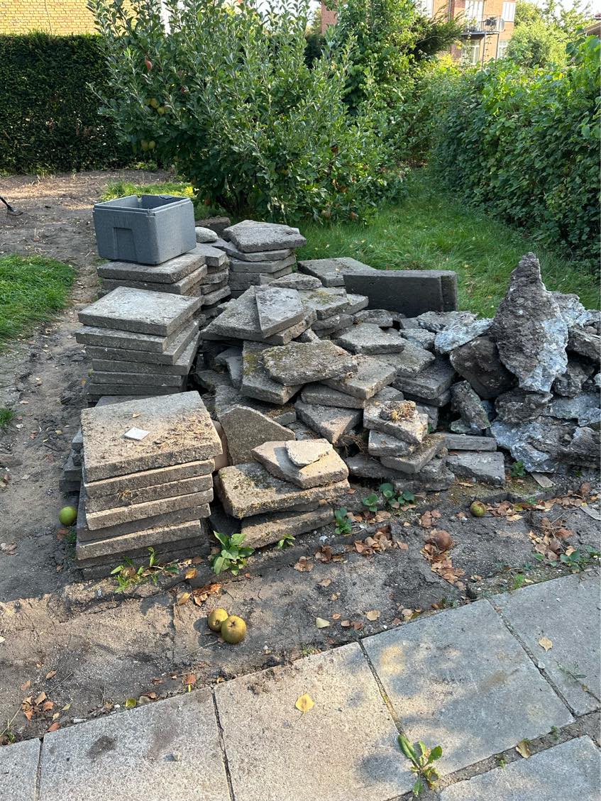 Flytte havefliser mm