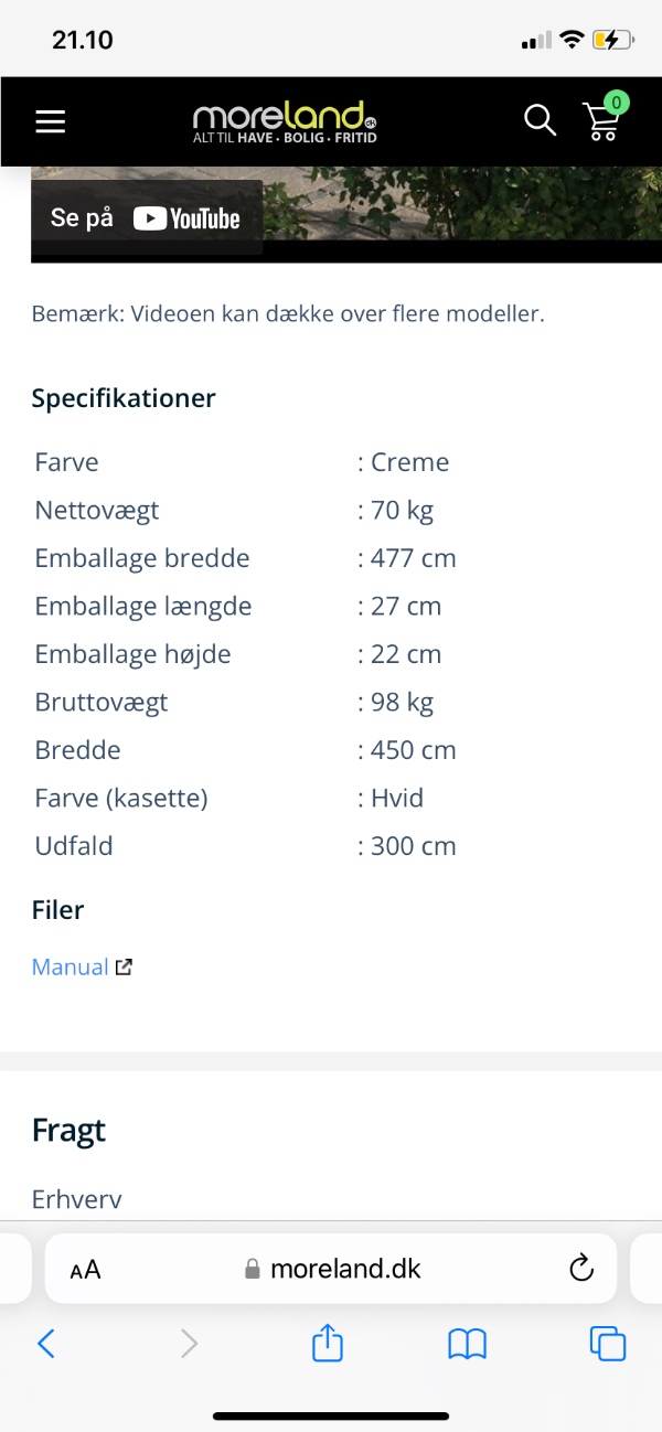 Montering af markise