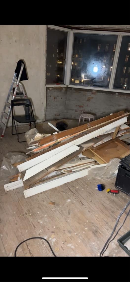 Afhentning af byggeaffald på Nørrebro