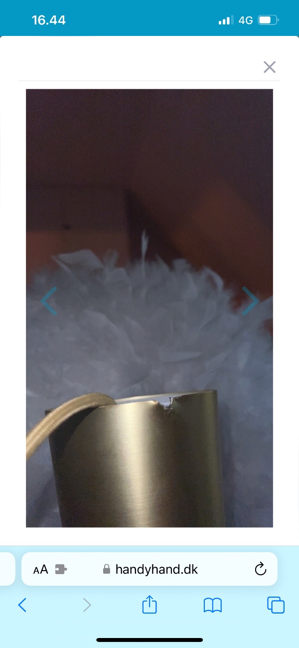 Ophæng af lampe m. Loftroset som der skal bores hul i (metal)