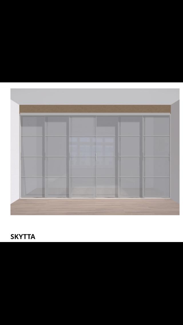 Opsætningen af rammen til Skytta skydelåger fra Ikea