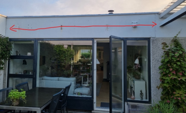 Opsætning af markiser på jernbeton