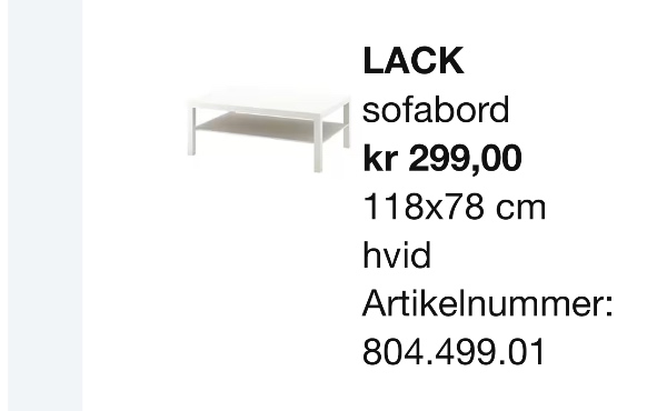 Samling af skabe, reol og borde