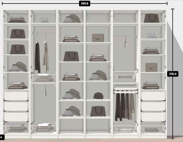 wardrobes and display cabintes assembly