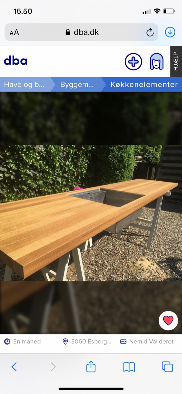 Skift af køkkenbordplade mv. (Tømrer/VVS/Handyman)