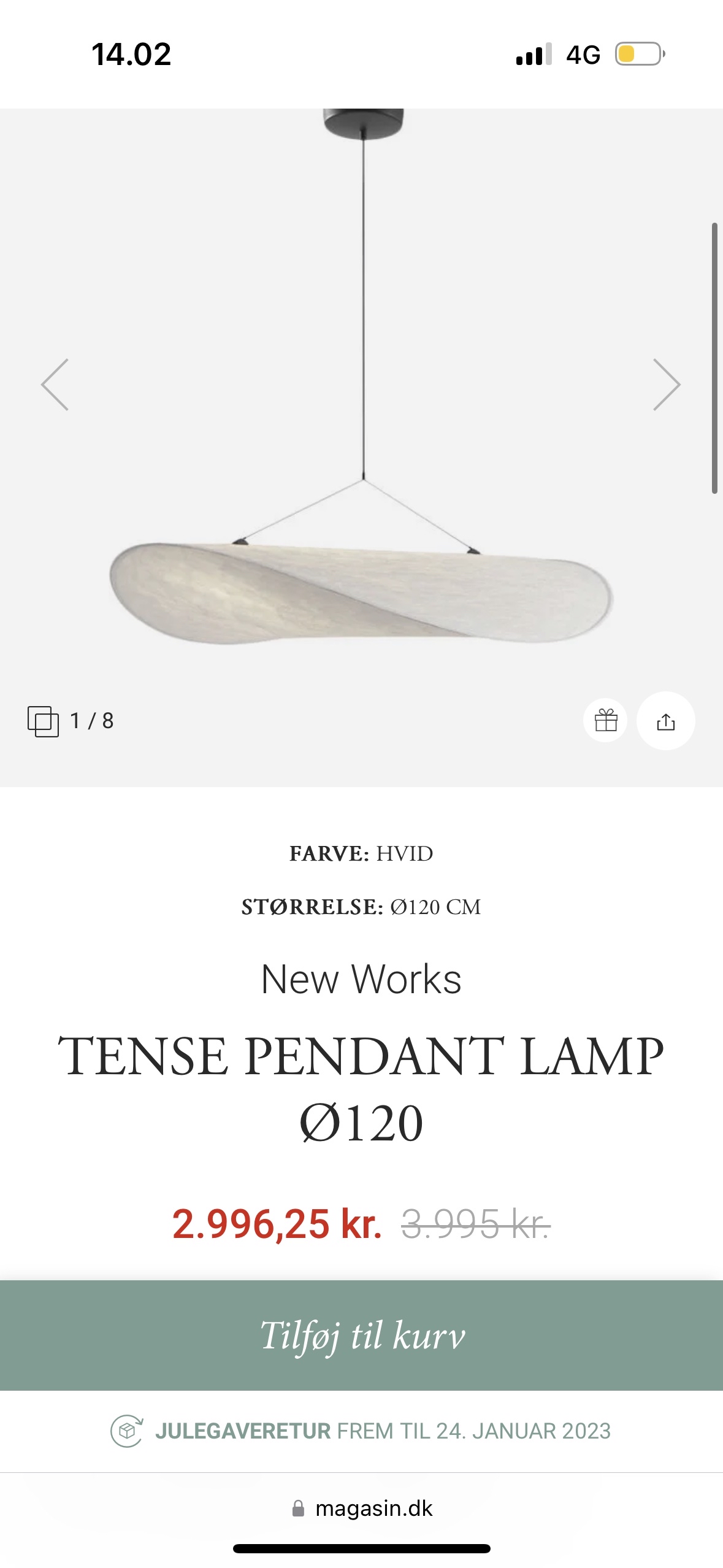 Ophængning af lampe