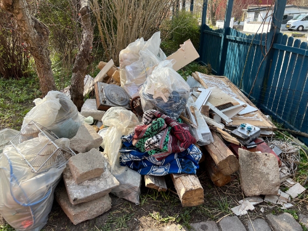 Afhentning af byggeaffald