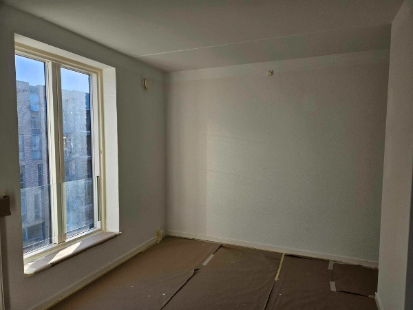 ¨male væg og paneler i lejligheden