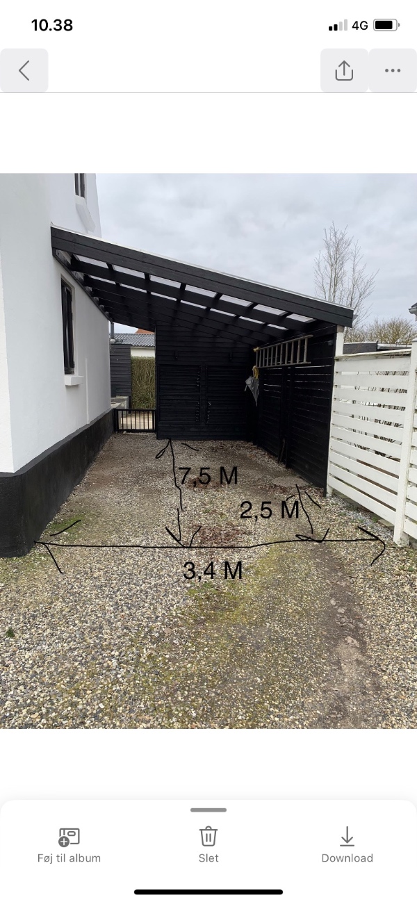 Anlægge fliser til indkørelse samt dræn til regnvand der skal kobles til kloark