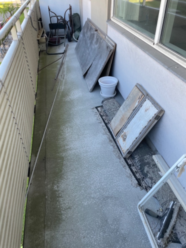 Jeg har en masse ragelse på min altan, som skal fjernes før reparation