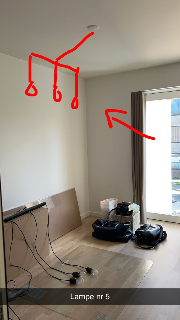 Ophængning af lamper i gipsloft